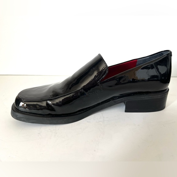 Franco Sarto Black Patent Leather Women Bocca Square Toe Loafer Slip On Size 7 - Picture 5 of 13